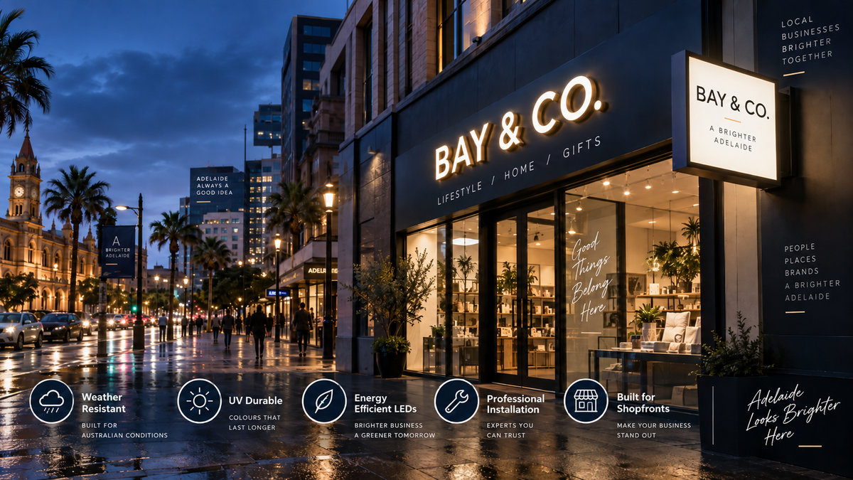 Are Illuminated Signs Suitable for Outdoor Use? What Adelaide Businesses Need to Know