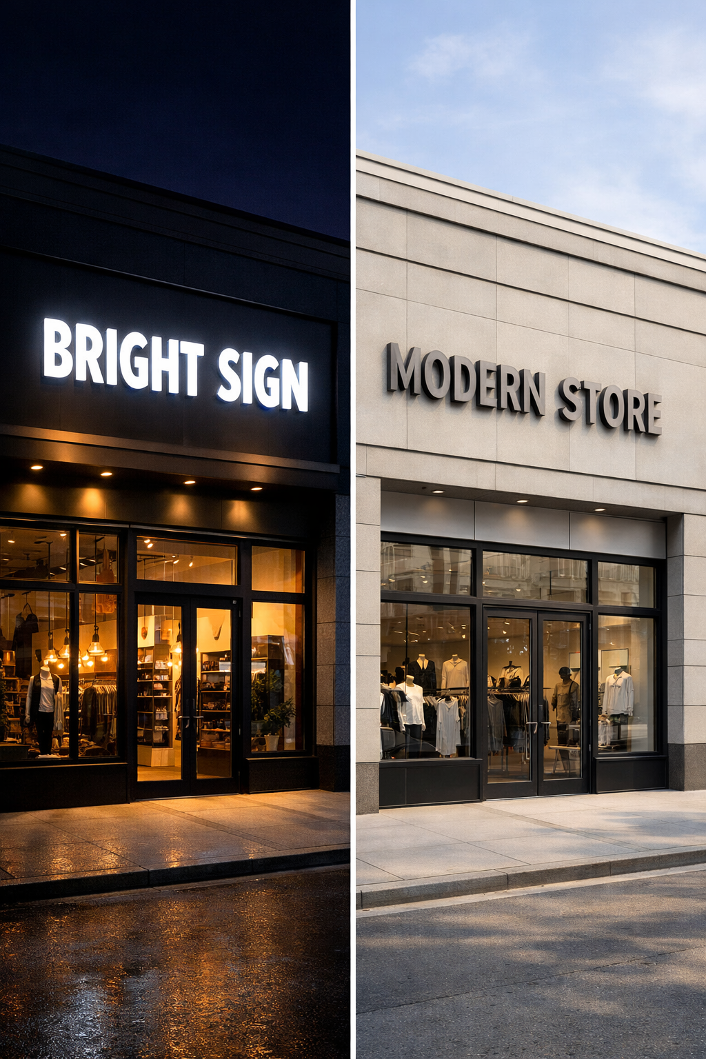 Illuminated vs Non-Illuminated Signs: What’s Best for Your Storefront?