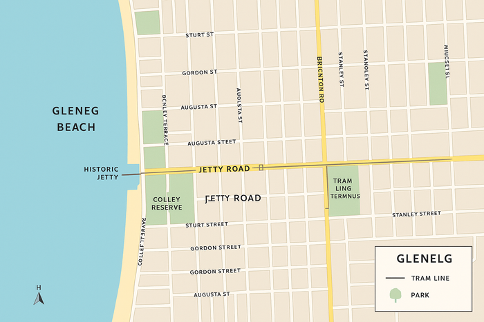 map of Glenelg SA