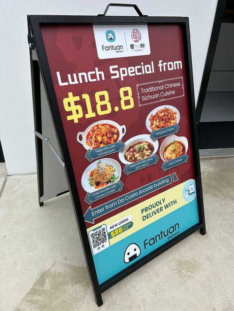 Custom A-Frame Signs with Corflute Board Printing